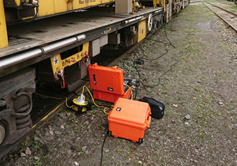 Portable Automeg application 5 - track-side train - function and harness testing