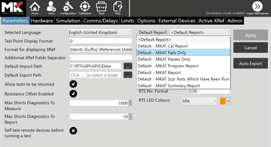 How do I set the default report in MKAT Runner - MKAT FAQs
